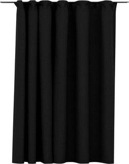 vidaXL - Gordijn - linnen-look - verduisterend - haken - 290x245 - cm - antraciet