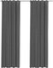 vidaXL - Gordijn - linnen-look - verduisterend - haken - 290x245 - cm - antraciet