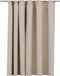 vidaXL - Gordijn - linnen-look - verduisterend - met - haken - 290x245 - cm - beige