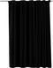 vidaXL - Gordijn - linnen-look - verduisterend - met - haken - 290x245 - cm - zwart