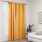 vidaXL - Gordijn - linnen-look - verduisterend - met - haken - 290x245 - cm - geel