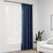 vidaXL - Gordijn - linnen-look - verduisterend - met - haken - 290x245 - cm - blauw