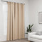 vidaXL - Gordijn - linnen-look - verduisterend - met - haken - 290x245 - cm - beige