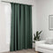 vidaXL - Gordijn - linnen-look - verduisterend - met - haken - 290x245 - cm - groen