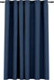 vidaXL - Gordijn - linnen-look - verduisterend - met - ogen - 290x245 - cm - blauw