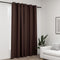 vidaXL - Gordijn - linnen-look - verduisterend - met - ogen - 290x245 - cm - taupe