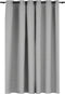 vidaXL - Gordijn - linnen-look - verduisterend - met - ogen - 290x245 - cm - grijs