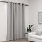 vidaXL - Gordijn - linnen-look - verduisterend - met - ogen - 290x245 - cm - grijs