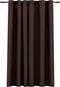 vidaXL - Gordijn - linnen-look - verduisterend - met - ogen - 290x245 - cm - taupe