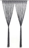 vidaXL - Gordijn - macramé - 140x240 - cm - katoen - antraciet