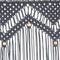 vidaXL - Gordijn - macramé - 140x240 - cm - katoen - antraciet