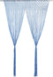 vidaXL - Gordijn - macramé - 140x240 - cm - katoen - blauw