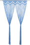 vidaXL - Gordijn - macramé - 140x240 - cm - katoen - blauw