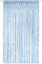 vidaXL - Gordijn - macramé - 140x240 - cm - katoen - blauw