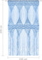 vidaXL - Gordijn - macramé - 140x240 - cm - katoen - blauw