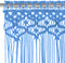 vidaXL - Gordijn - macramé - 140x240 - cm - katoen - blauw