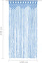 vidaXL - Gordijn - macramé - 140x240 - cm - katoen - blauw