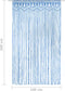 vidaXL - Gordijn - macramé - 140x240 - cm - katoen - blauw