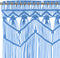 vidaXL - Gordijn - macramé - 140x240 - cm - katoen - blauw