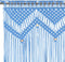 vidaXL - Gordijn - macramé - 140x240 - cm - katoen - blauw