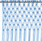 vidaXL - Gordijn - macramé - 140x240 - cm - katoen - blauw