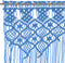 vidaXL - Gordijn - macramé - 140x240 - cm - katoen - blauw