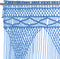 vidaXL - Gordijn - macramé - 140x240 - cm - katoen - blauw