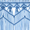 vidaXL - Gordijn - macramé - 140x240 - cm - katoen - blauw