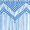 vidaXL - Gordijn - macramé - 140x240 - cm - katoen - blauw