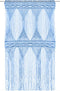 vidaXL - Gordijn - macramé - 140x240 - cm - katoen - blauw
