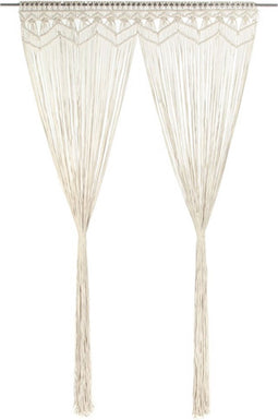 vidaXL - Gordijn - macramé - 140x240 - cm - katoen