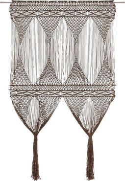 vidaXL - Gordijn - macramé - 140x240 - cm - katoen - taupe