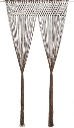 vidaXL - Gordijn - macramé - 140x240 - cm - katoen - taupe