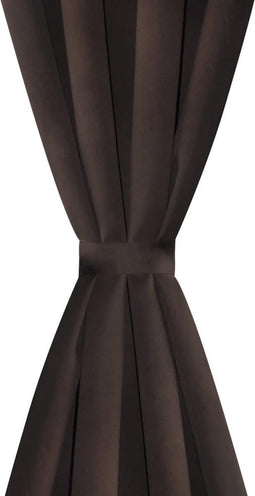 vidaXL - Gordijn - met - metalen - ringen - verduisterend - 270x245 - bruin