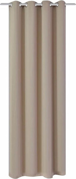 vidaXL - Gordijn - met - metalen - ringen - verduisterend - 270x245 - crème