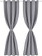 vidaXL - Gordijn - met - metalen - ringen - verduisterend - 270x245 - grijs