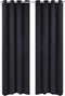vidaXL - Gordijn - met - metalen - ringen - verduisterend - 270x245 - zwart