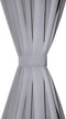 vidaXL - Gordijn - met - metalen - ringen - verduisterend - 270x245 - grijs