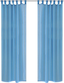 vidaXL - Gordijn - Turquoise - 140x225 - cm - (2 - stuks)