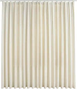 vidaXL - Gordijn - verduisterend - met - haken - 290x245 - cm - fluweel - crème