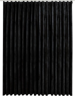 vidaXL - Gordijn - verduisterend - met - haken - 290x245 - cm - fluweel - zwart