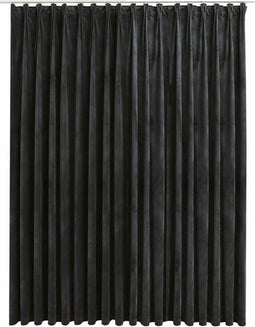vidaXL - Gordijn - verduisterend - met - haken - 290x245 - cm - fluweel - antraciet