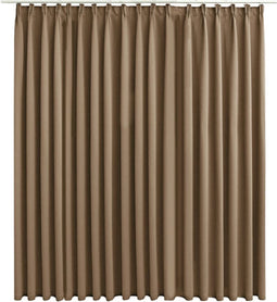 vidaXL - Gordijn - verduisterend - met - haken - 290x245 - cm - taupe