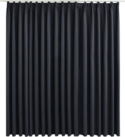 vidaXL - Gordijn - verduisterend - met - haken - 290x245 - cm - zwart