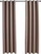 vidaXL - Gordijn - verduisterend - met - metalen - ringen - 2 - st - 140x175 - cm - taupe