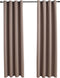 vidaXL - Gordijn - verduisterend - met - metalen - ringen - 2 - st - 140x245 - cm - taupe