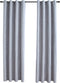 vidaXL - Gordijn - verduisterend - met - metalen - ringen - 2 - st - 140x175 - cm - grijs