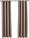 vidaXL - Gordijn - verduisterend - met - metalen - ringen - 2 - st - 140x225 - cm - taupe