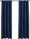vidaXL - Gordijn - verduisterend - met - metalen - ringen - 2 - st - 140x245 - cm - blauw