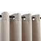 vidaXL - Gordijn - verduisterend - met - metalen - ringen - 2 - st - 140x245 - cm - beige